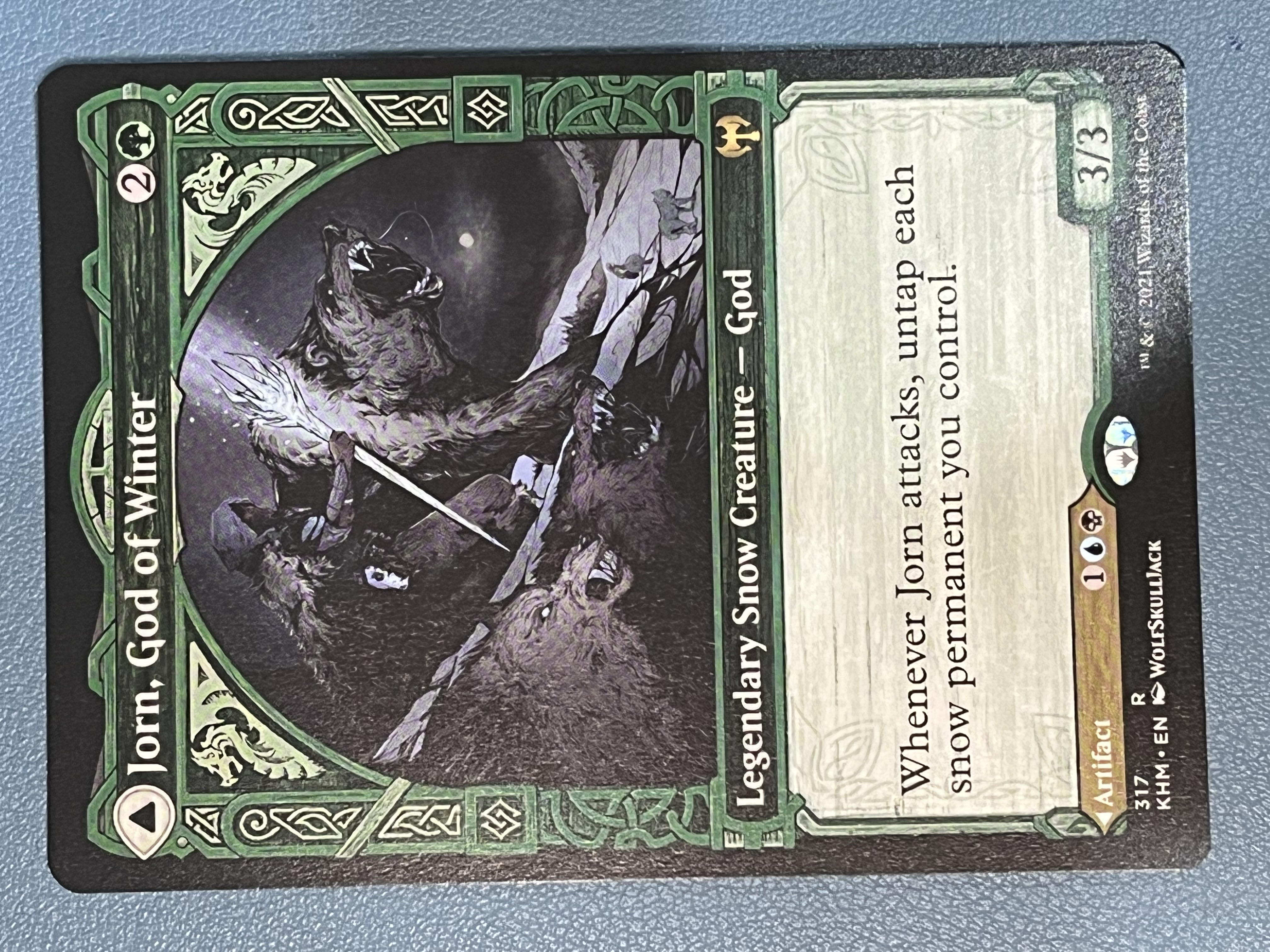 mtg lotr extended art cards Jorn, God of Winter // Kaldring, the Rimestaff [317] [Showcase] [Kaldheim]  [Foil] – Face to Face Games main image 0